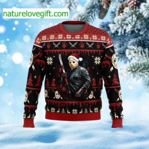 Jason Voorhees Ugly Christmas Sweater