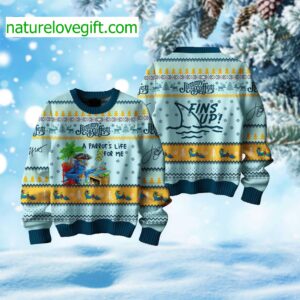 Jimmy Buffett Fins Up Ugly Christmas Sweater