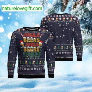 Jingle Beers Drinking All The Ways Ugly Christmas Sweater
