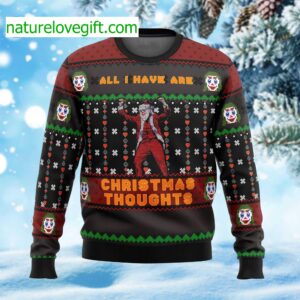 Joker All I Have Are Xmas Thoughts Ugly Christmas Sweater