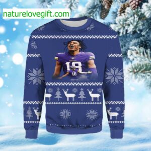 Justin Jefferson Christmas Ugly Sweater