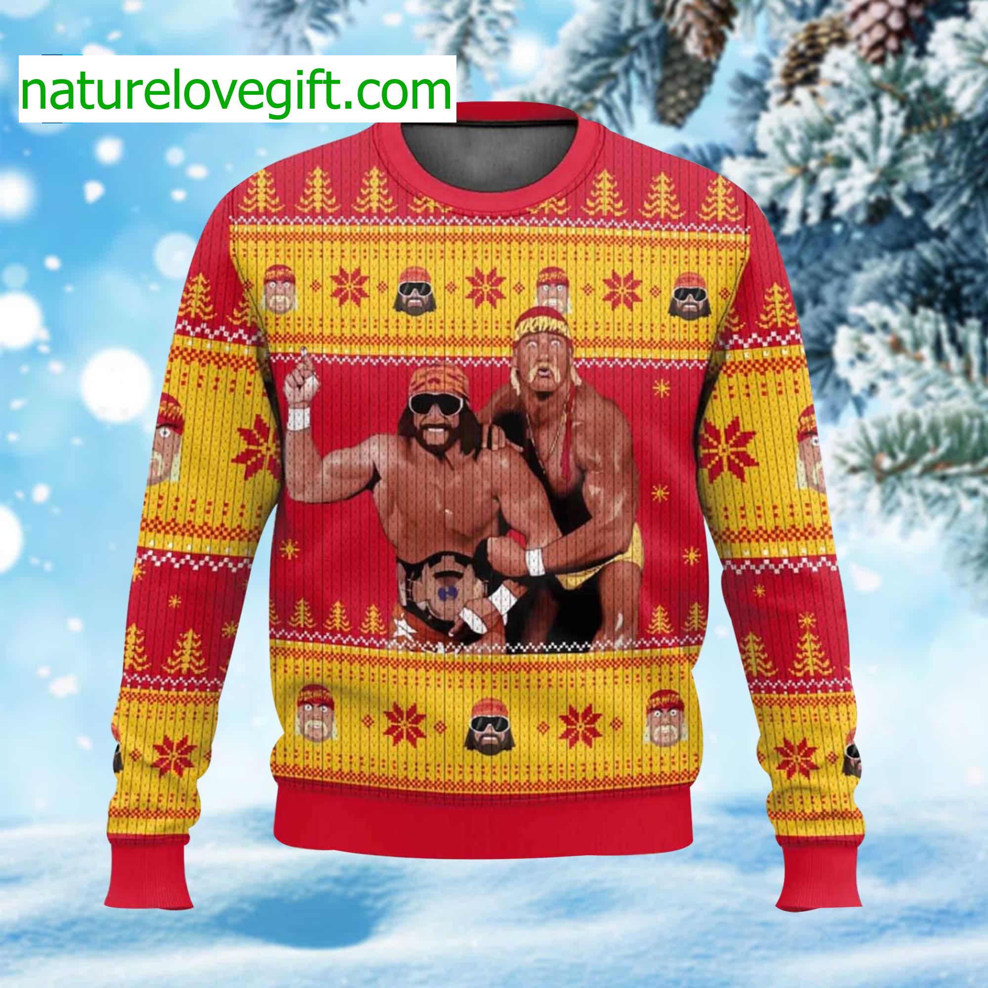 Mega Powers Macho Man And Hulk Hogan Ugly Sweater Mega Powers Macho Man And Hulk Hogan Ugly Sweater