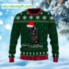 Merry Kissmyass Black Cat Ugly Christmas Sweater