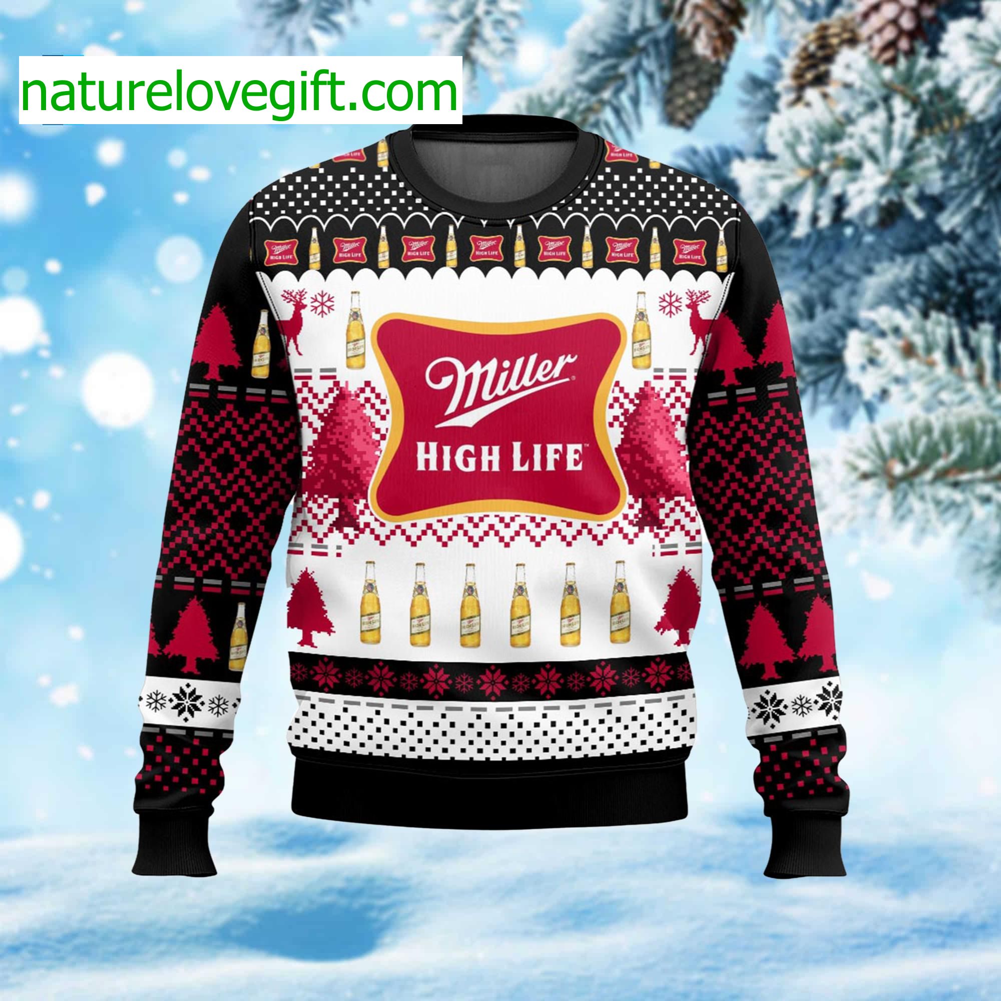 Miller High Life Ugly Christmas Sweater Miller High Life Ugly Christmas Sweater