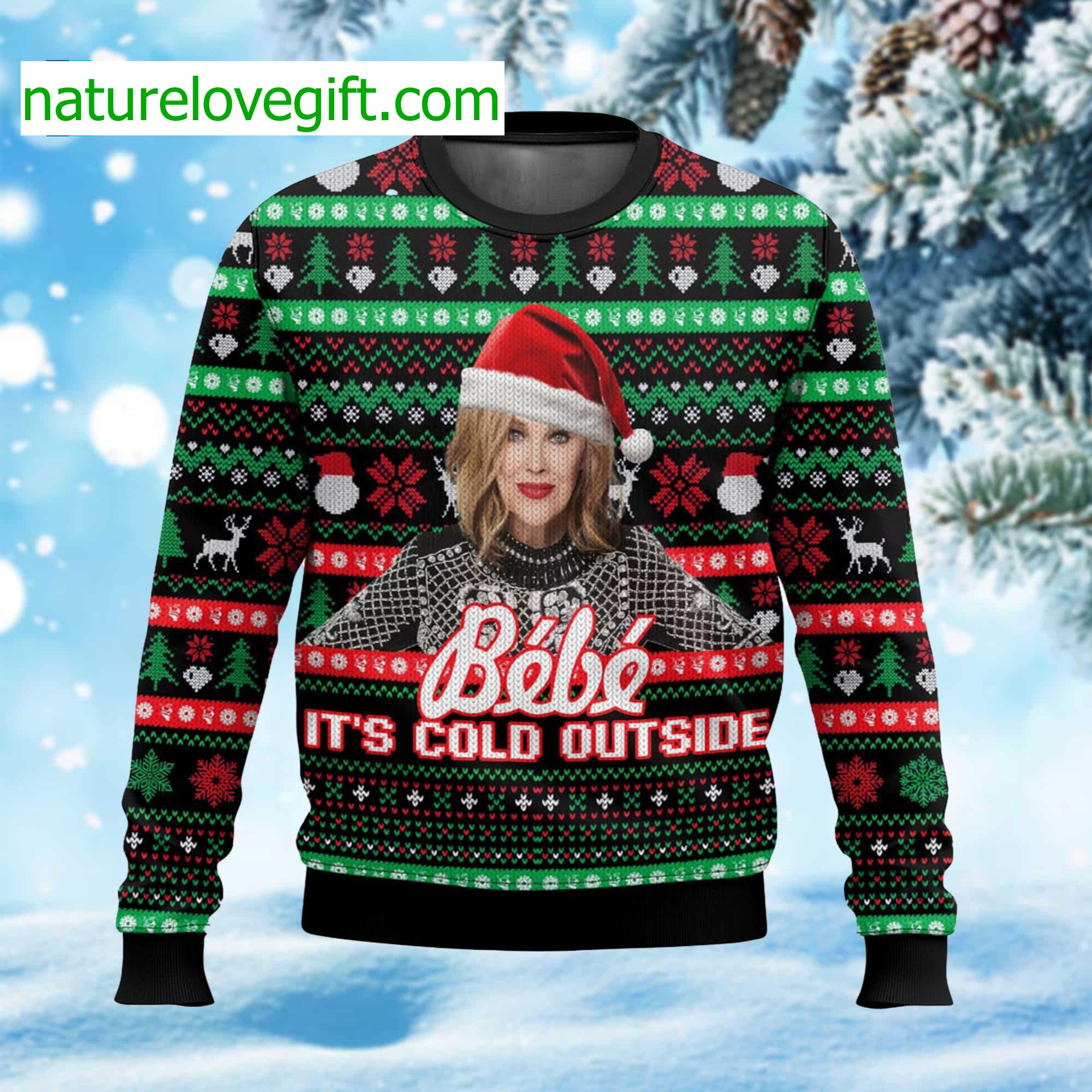 Moira Rose Bebe It Cold Outside Meme Ugly Christmas Sweater Moira Rose Bebe It Cold Outside Meme Ugly Christmas Sweater
