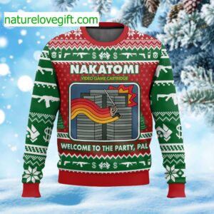 Nakatomi Video Game Ugly Christmas Sweater