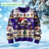 Ravens They Not Like Us Ugly Christmas Sweater