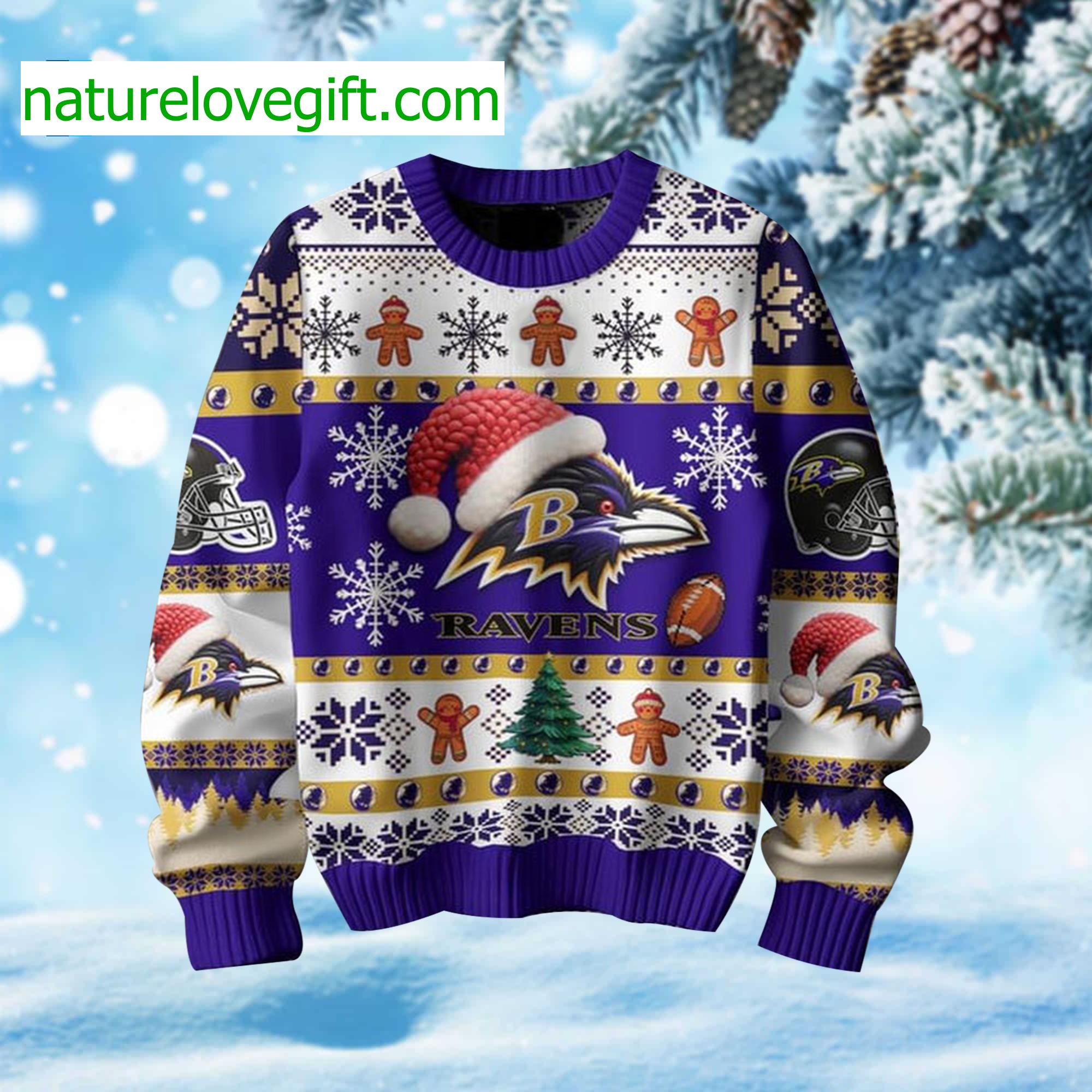 Ravens They Not Like Us Ugly Christmas Sweater Ravens They Not Like Us Ugly Christmas Sweater