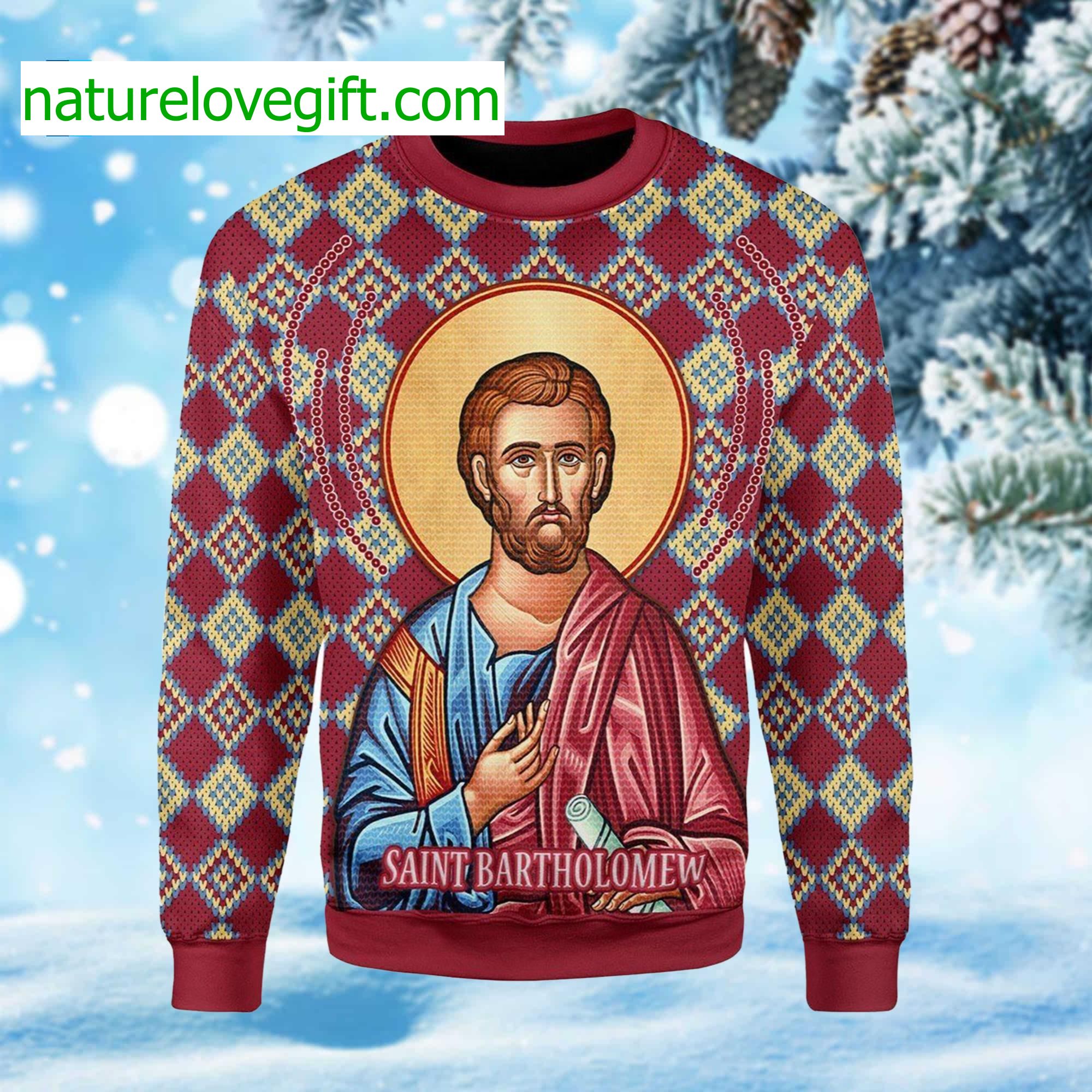 Saint Bartholomew Ugly Christmas Sweater Saint Bartholomew Ugly Christmas Sweater