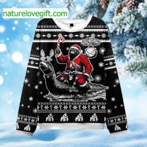 Santa Bigfoot Ugly Christmas Sweater