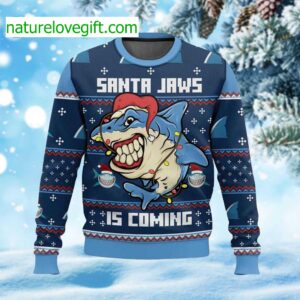 Santa Jaws Is Coming Ugly Christmas Sweater 1186928