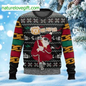 Santa Yo Ho Ho Ho Ugly Christmas Sweater