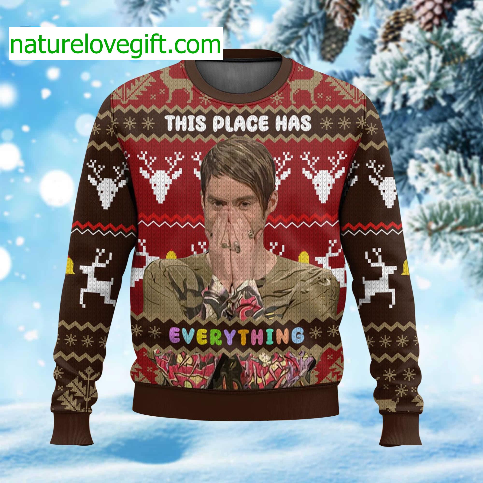Saturday Night Live Stefon This Place Has Everything Ugly Christmas Sweater Saturday Night Live Stefon This Place Has Everything Ugly Christmas Sweater