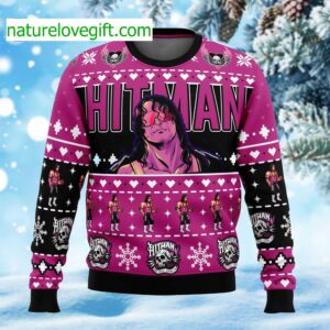 The Hitman Bret Hart Wrestler Ugly Christmas Sweater