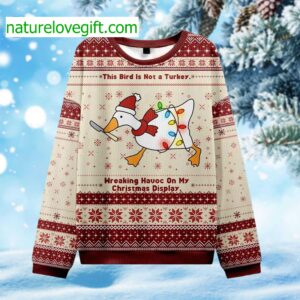 This Bird Is Not A Turkey Ugly Christmas Sweater