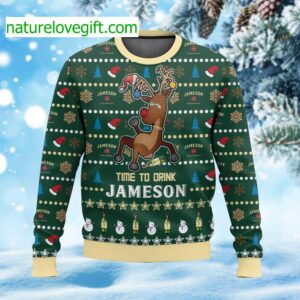 Time To Drink Jameson Ugly Christmas Sweater