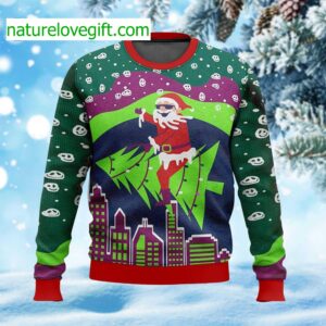Tripping Santa Ugly Christmas Sweater