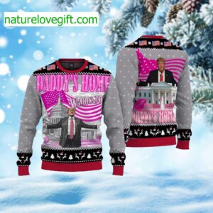 Trump Daddy’s Home Washington Ugly Christmas Sweater