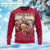 Trump JD Vance Robert Kennedy Elon Musk Thug Life Christmas Ugly Sweater