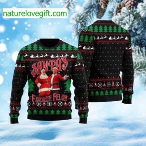Trump Santa’s Favorite Felon Ugly Christmas Sweater