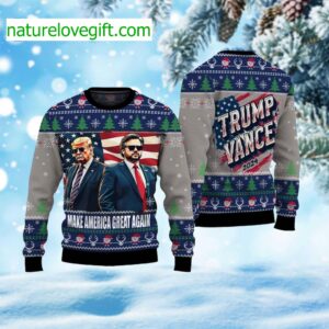 Trump Vance Make America Great Again 2024 Ugly Christmas Sweater