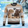 Two Cats Talking Meme Christmas Ugly Sweater