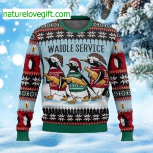 Waddle Service Ugly Christmas Sweater Waddle Service Ugly Christmas Sweater