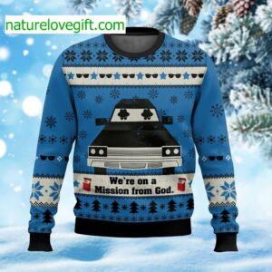 We’re On A Mission From God Ugly Christmas Sweater We’re On A Mission From God Ugly Christmas Sweater