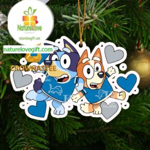 Bluey Detroit Lions NFL Christmas Tree Decor Ornament 18685