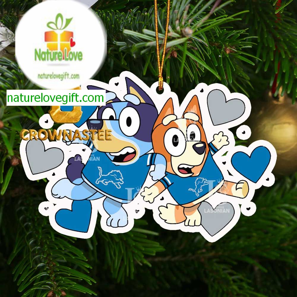 Bluey Detroit Lions NFL Christmas Tree Decor Ornament 18685 Bluey Detroit Lions NFL Christmas Tree Decor Ornament 18685