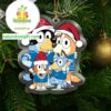 Detroit Lions Bluey Family Christmas Acrylic Decoration Christmas Tree Ornament