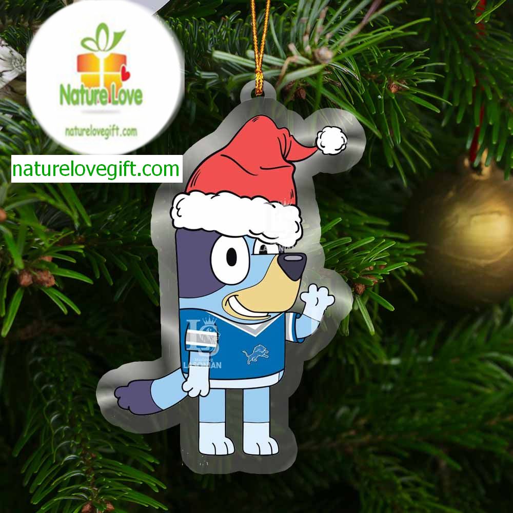 Detroit Lions Bluey NFL Christmas NFL Acrylic Christmas Tree Decoration Ornament Detroit Lions Bluey NFL Christmas NFL Acrylic Christmas Tree Decoration Ornament
