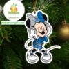 Detroit Lions Cute Minnie Mouse Dancing NFL Christmas Tree Decor Ornament