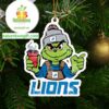 Detroit Lions Grinch With Coffee NFL Football Christmas Tree Decor Ornament