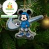 Detroit Lions Mickey Wearing Hoodie Sport NFL Acrylic Christmas Tree Decor Ornament