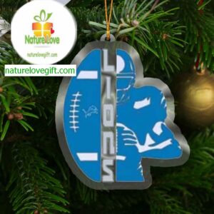 Detroit Lions NFL Football Xmas Acrylic Christmas Tree Decoration Ornament