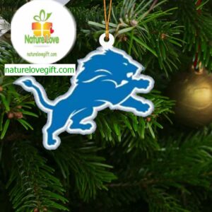 Detroit Lions NFL Logo Acrylic Christmas Tree Decor Ornament