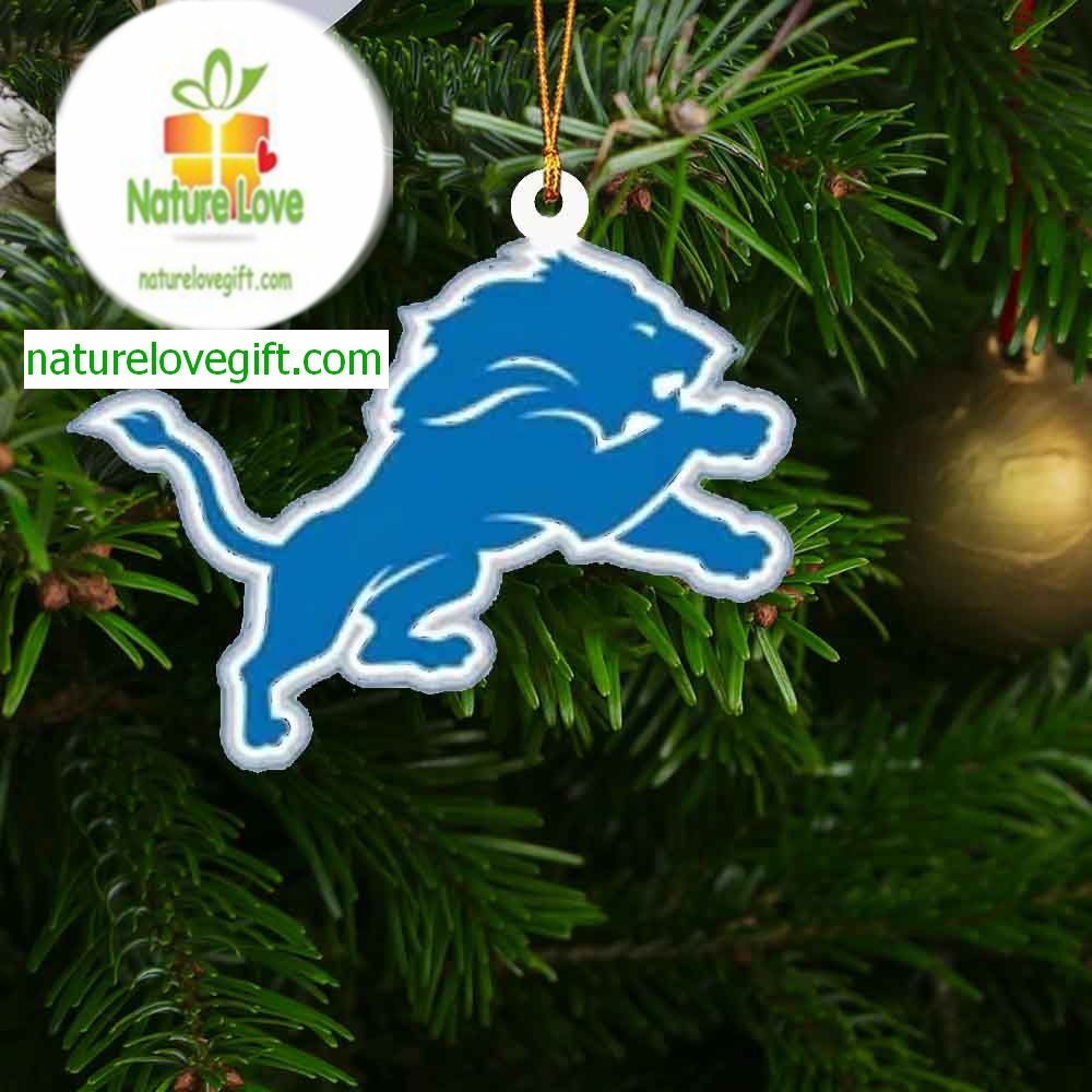 Detroit Lions NFL Logo Acrylic Christmas Tree Decor Ornament Detroit Lions NFL Logo Acrylic Christmas Tree Decor Ornament