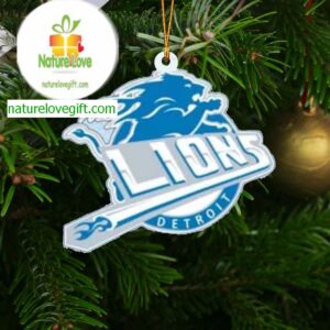 Detroit Lions NFL Logo Acrylic Christmas Tree Decoration Ornament