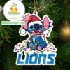 Detroit Lions Stitch NFL Cute Christmas Tree Decor Ornament