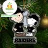 Las Vegas Raiders Charlie Brown And Snoopy Champions NFL Acrylic Christmas Tree Decoration Ornament