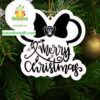 Las Vegas Raiders Disney Mickey Minnie Merry Christmas Acrylic Christmas Tree Decoration Ornament