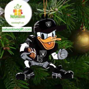 Las Vegas Raiders Donal Duck NFL Acrylic Christmas Tree Decoration Ornament