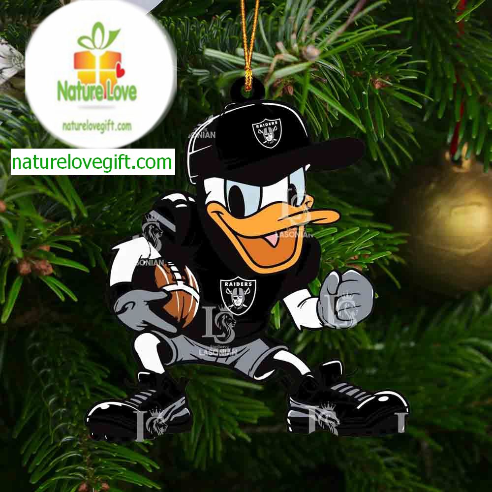 Las Vegas Raiders Donal Duck NFL Acrylic Christmas Tree Decoration Ornament Las Vegas Raiders Donal Duck NFL Acrylic Christmas Tree Decoration Ornament
