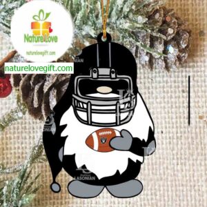 Las Vegas Raiders Gnomes Christmas Acrylic NFL Christmas Tree Decoration Ornament