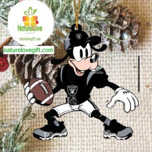 Las Vegas Raiders Goofy NFL Acrylic Christmas Tree Decoration Ornament