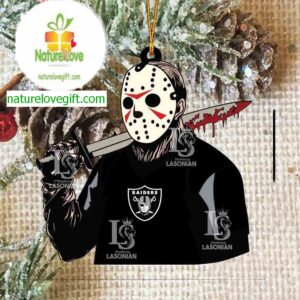 Las Vegas Raiders Jason Voorhees NFL Acrylic Christmas Tree Decoration Ornament