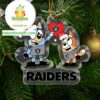 Las Vegas Raiders Love Bluey Christmas NFL Acrylic Christmas Tree Decoration Ornament