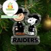 Las Vegas Raiders Peanuts Snoopy Football NFL Acrylic Christmas Tree Decoration Ornament