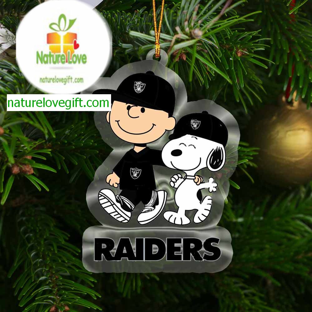 Las Vegas Raiders Peanuts Snoopy Friends NFL Acrylic Christmas Tree Decoration Ornament 19145 Las Vegas Raiders Peanuts Snoopy Friends NFL Acrylic Christmas Tree Decoration Ornament 19145